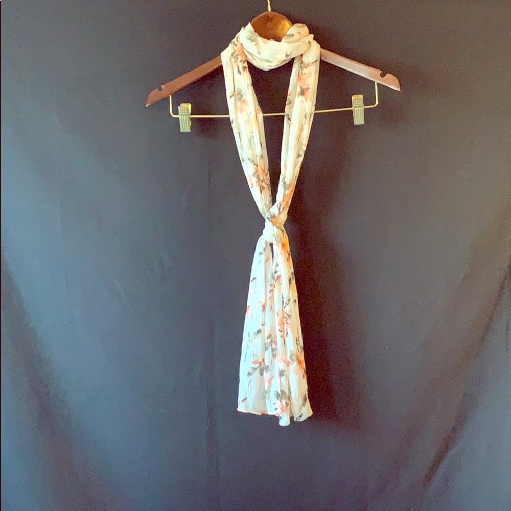 White House Black Market Thin floral printed scarf